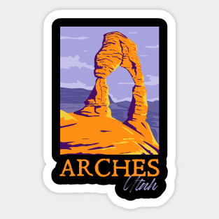 Arches National Park Delicate Arch Vintage Utah Sticker